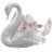 Конфетница h-14 см Лебедь &quot;Соната /Розовый цветок&quot;  / 158760