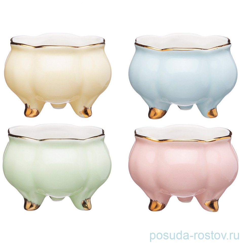 Набор розеток 5 х 5 х 4 см 4 шт на 3-х ножках "Времена года /Микс" / 234894