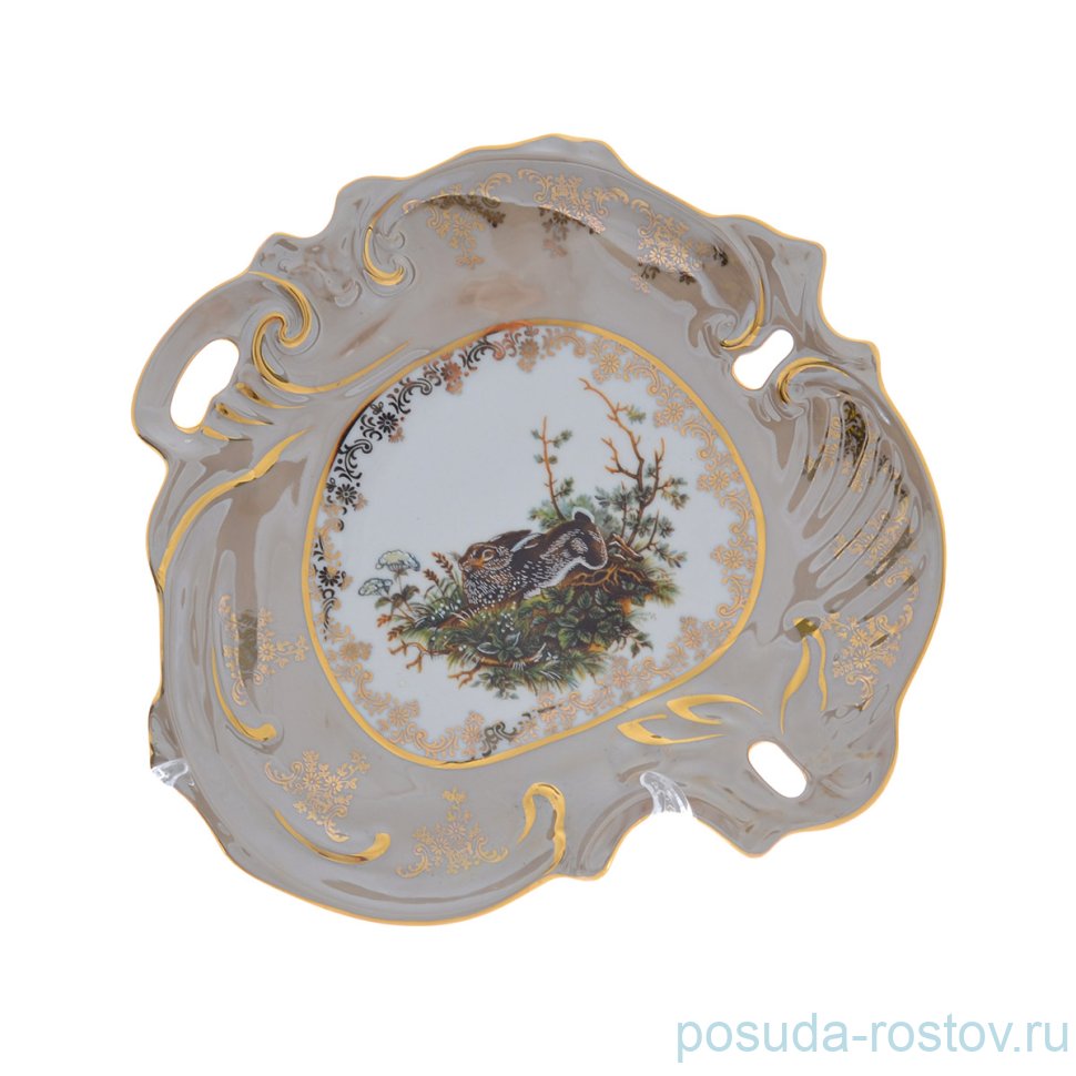 Салатник 28 см Ракушка "Корона /Охота бежевая" / 286824 Салатник 28 см Ракушка "Корона /Охота бежевая" / 286824