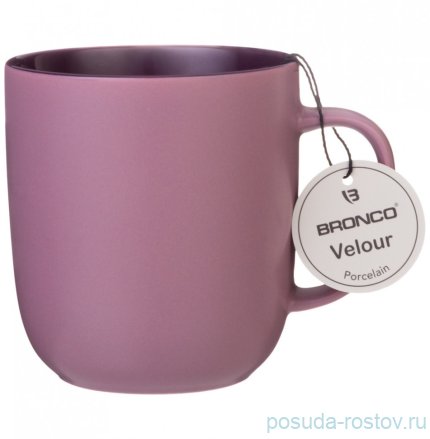 Кружка 400 мл тёмно-лиловая &quot;Velour&quot; (4шт.) / 264146