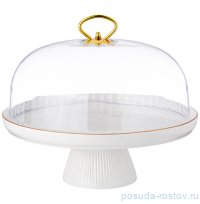 Тортница 28 х 23,5 см н/н с пластиковой крышкой &quot;Herbal&quot; / 340919