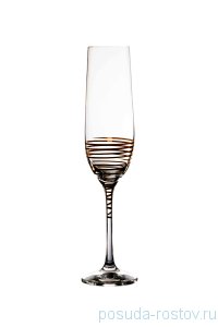 Бокалы для шампанского 190 мл 2 шт &quot;Виола /Золотая спираль /8441&quot; / 214534