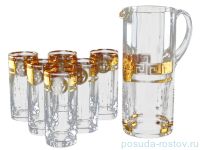 Набор для воды 7 предметов (кувшин + 6 стаканов) &quot;Медуза /Костка&quot; / 012102
