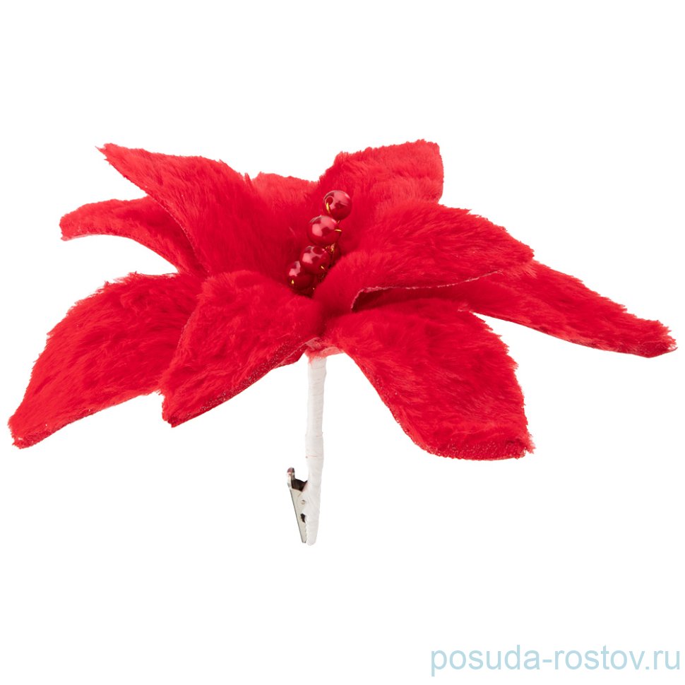 Цветок искусственный 20 см "Пуансетия" / 215313