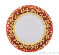 Набор тарелок 27 см 6 шт &quot;Тоска /Бордо /Золотые цветы&quot; / 232776