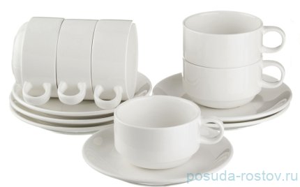 Набор чайных пар 180 мл 6 шт &quot;Hospitality&quot; / 187623