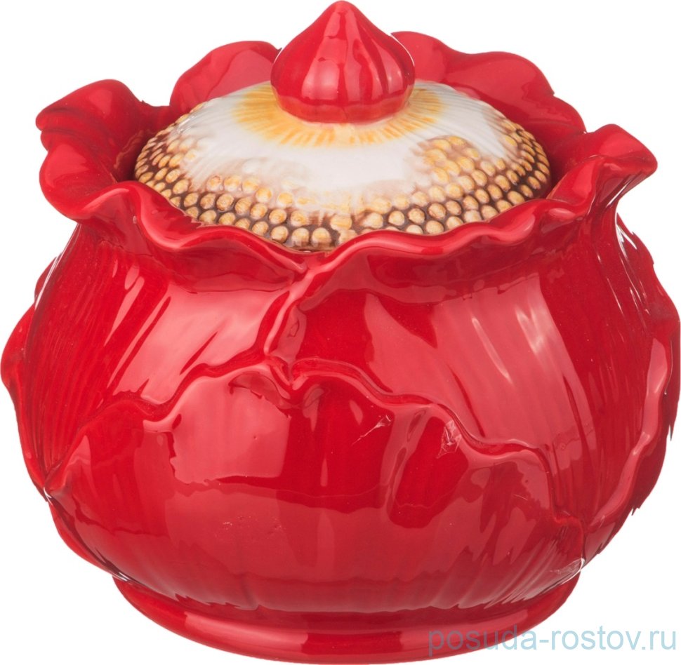 Сахарница 500 мл "маковый цвет" / 190355