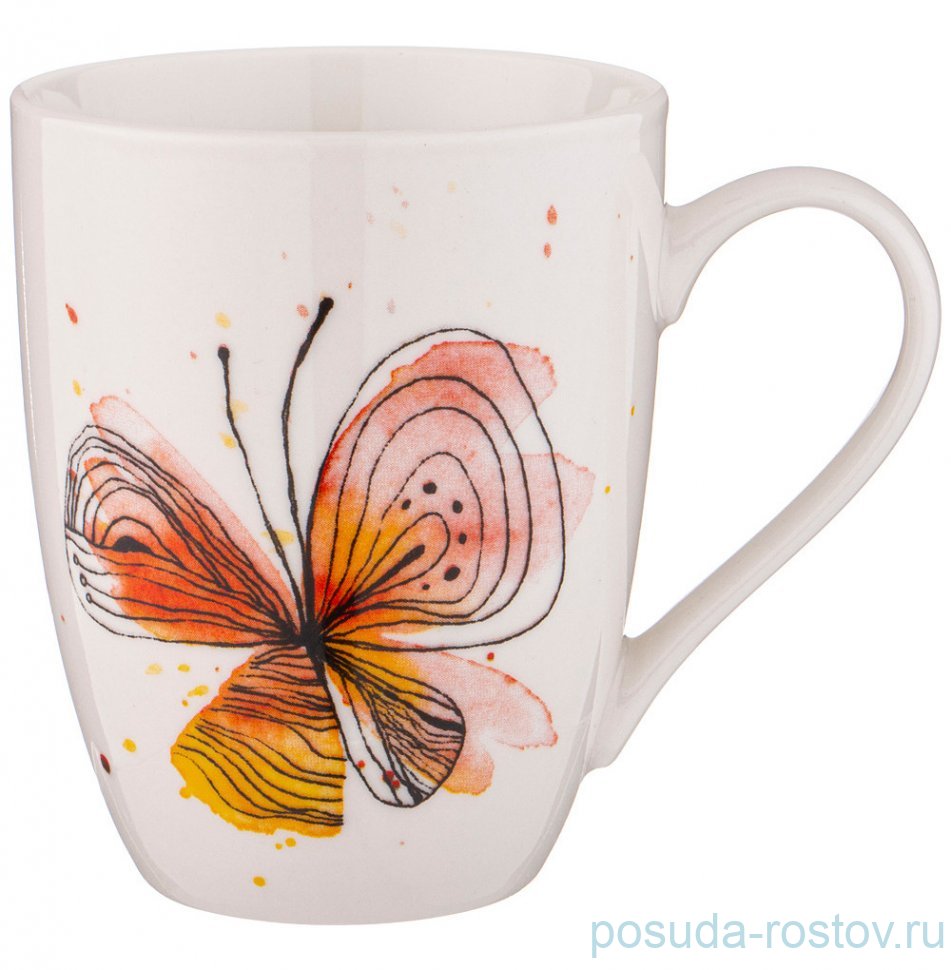 Кружка 360 мл "бабочки" / 329238