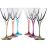 Бокалы для красного вина 250 мл 6 шт &quot;Фьюжн /разноцветные ножки&quot; / 117025