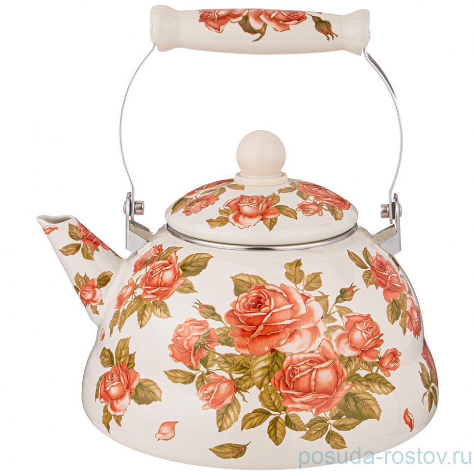 Чайник 3 л эмалированный "Корейская роза" / 254569 Чайник 3 л эмалированный "Корейская роза" / 254569