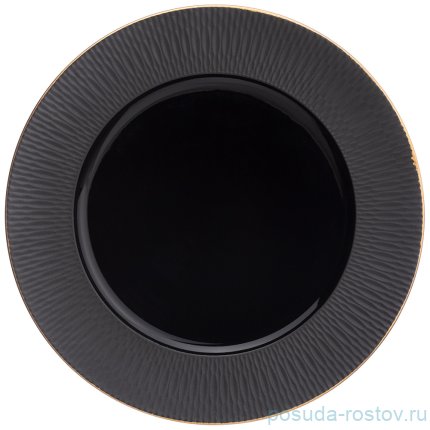 Тарелка 22 см 1 шт черная &quot;crocus /черная&quot; / 235735