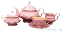 Чайный сервиз на 6 персон 15 предметов &quot;Соната /Розовый цветок&quot; розовая / 085536