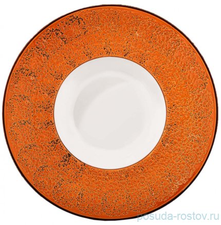 Тарелка 20 см глубокая оранжевая &quot;Splash&quot; / 261819