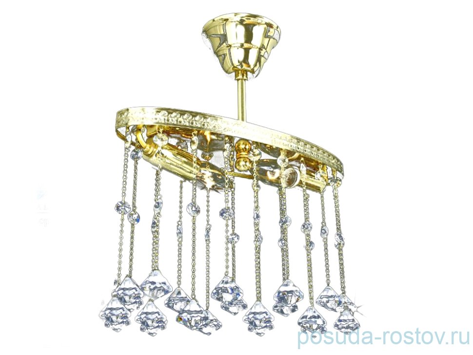 Люстра 2 рожковая хрусталь /золото "Титания Люкс" / 009589