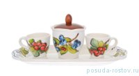 Кофейный набор на 2 персоны 5 предметов &quot;Artigianato ceramico /Лесные ягоды&quot; / 243569