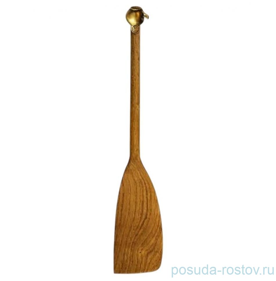 Лопатка деревянная с латунной накладкой широкая "Яблоко" / 352911 Лопатка деревянная с латунной накладкой широкая "Яблоко" / 352911