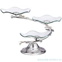 Конфетница 3-х ярусная 17 х 17 х 17 х 22 см / 313669