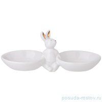 Менажница 21,5 х 7 х 9 см 2-х секционная &quot;Bright rabbits&quot;  / 345939