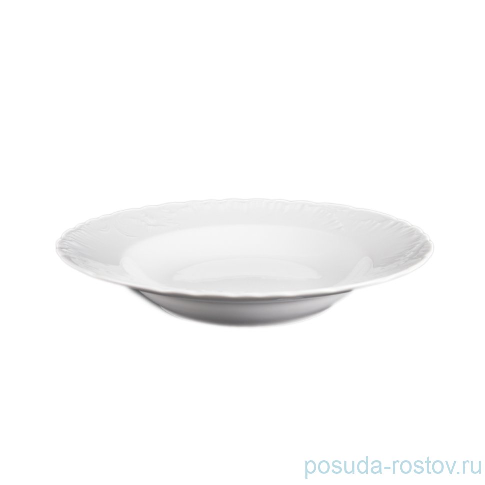 Тарелка 22,5 см глубокая "Рококо /Без декора" / 111605 Тарелка 22,5 см глубокая "Рококо /Без декора" / 111605