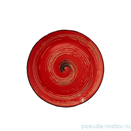 Тарелка 25,5 см красная &quot;Spiral&quot; / 261549