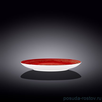 Тарелка 25,5 см красная &quot;Spiral&quot; / 261549