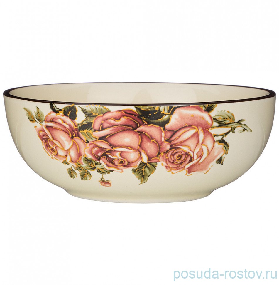 Салатник 800 мл 16,5 х 6 см "корейская роза" / 234836