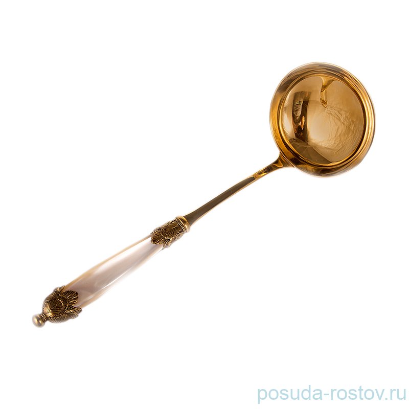 Столовый прибор Половник "D&D /Сиена /Голд" цвет шампанско-жемчужный / 142957 Столовый прибор Половник "D&D /Сиена /Голд" цвет шампанско-жемчужный / 142957