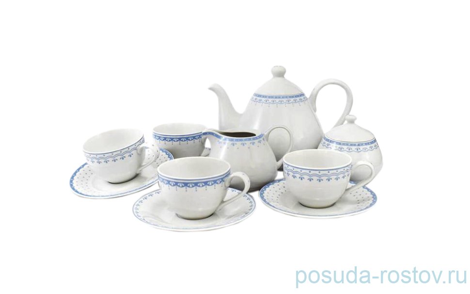 Чайный сервиз на 4 персоны 11 предметов "Hyggelyne /Голубые узоры" / 158497 Чайный сервиз на 4 персоны 11 предметов "Hyggelyne /Голубые узоры" / 158497