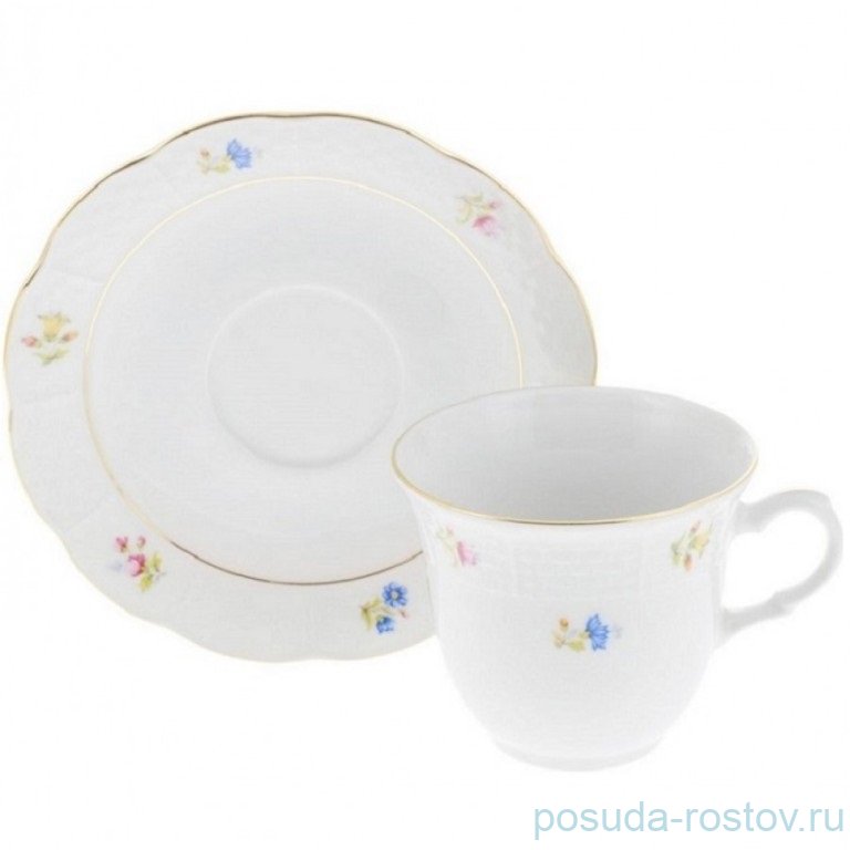 Чайная пара 225 мл 1 шт "Натали /Мелкие цветы /золото" / 242718 Чайная пара 225 мл 1 шт "Натали /Мелкие цветы /золото" / 242718