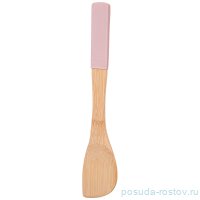 Лопатка кухонная 30 х 6 см с силиконовой вставкой розовая &quot;Agness&quot; / 235832