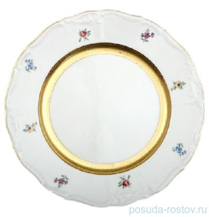 Набор тарелок 25 см 6 шт &quot;Мария-Луиза /Мелкие цветы /матовое золото&quot; / 084420