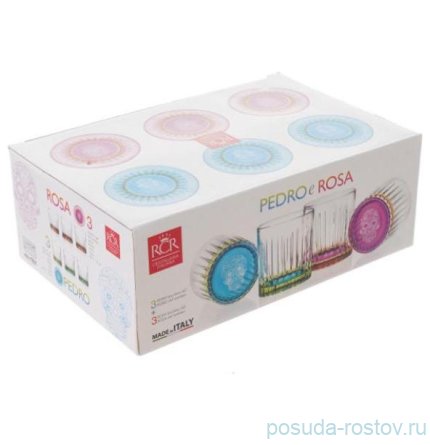 Стаканы для виски 360 мл 6 шт &quot;Pedro&amp;Rosa /Ассорти&quot;  / 156547