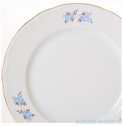 Набор тарелок 17 см 6 шт &quot;Констанция /Голубые розы /золото&quot; / 051202