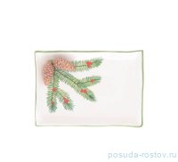 Блюдо 23 х 16 см прямоугольное &quot;Christmas world /Pinecone&quot; / 270976