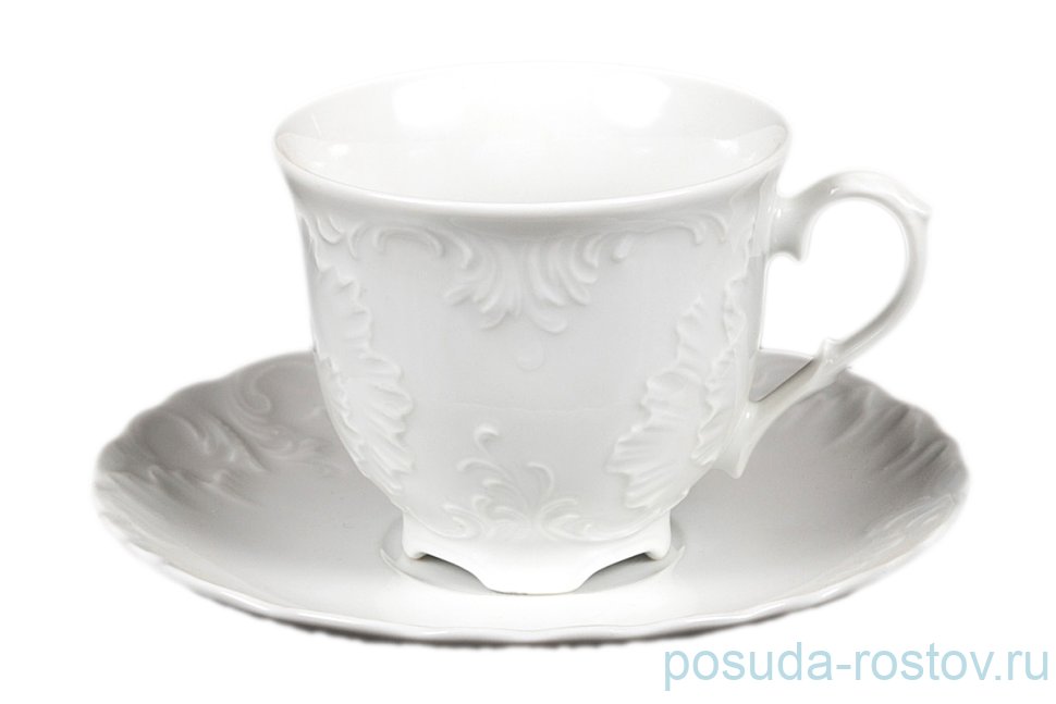 Чайная пара 250 мл 1 шт "Рококо /Без декора" / 111616 Чайная пара 250 мл 1 шт "Рококо /Без декора" / 111616