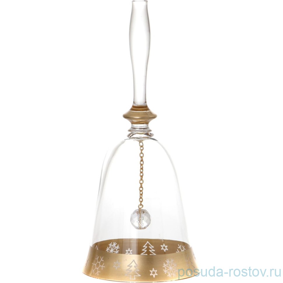 Колокольчик h-18 см "Новогодний /Матовое золото" / 170210 Колокольчик h-18 см "Новогодний /Матовое золото" / 170210