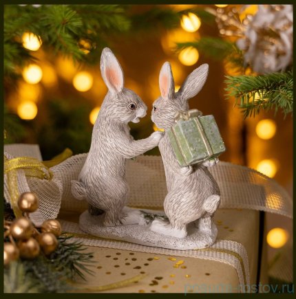 Статуэтка 10,5 х 6 х 13 см &quot;Кролики&quot;  / 379537