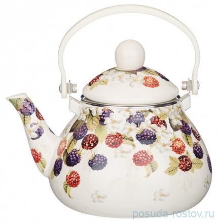 Заварочный чайник 1,3 л эмалированный с фильтром &quot;ежевика&quot; / 303813