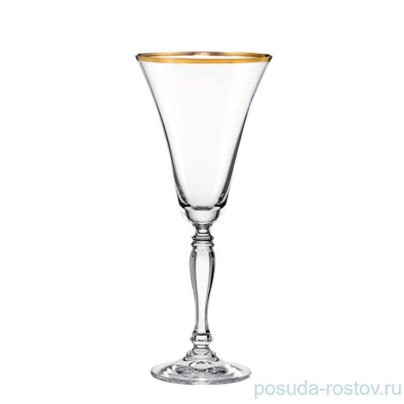 Бокалы для белого вина 230 мл 6 шт "Виктория /Отводка золото" / 005374