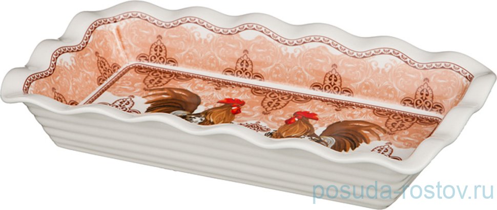 Блюдо 27 х 15 х 4,5 см прямоугольное "Петух" / 197531