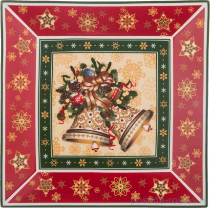 Блюдо 22 х 22 см &quot;christmas collection /колокольчики&quot; / 206123