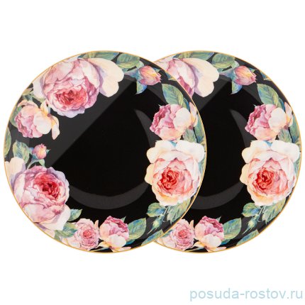 Набор тарелок 20,5 см 2 шт чёрные &quot;Винтаж&quot; / 227314