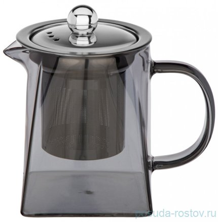 Заварочный чайник 350 мл с металлическим фильтром серый / 289389