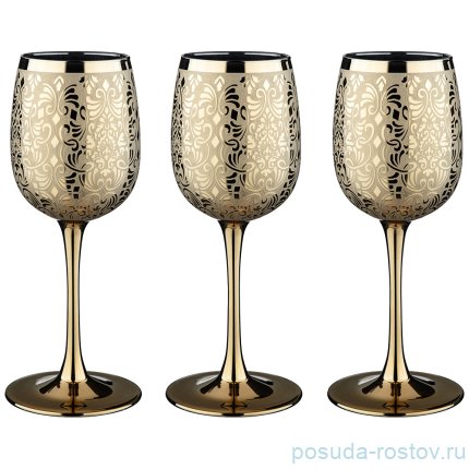 Бокалы для красного вина 300 мл 3 шт &quot;золотой либерти&quot; / 233398