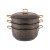 Кастрюля-мантоварка 3-х уровневая 26 см "Agness /Черное золото" / 230708