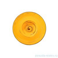 Тарелка 24 см глубокая жёлтая &quot;Spiral&quot; / 261608