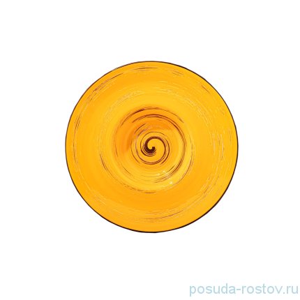 Тарелка 24 см глубокая жёлтая &quot;Spiral&quot; / 261608