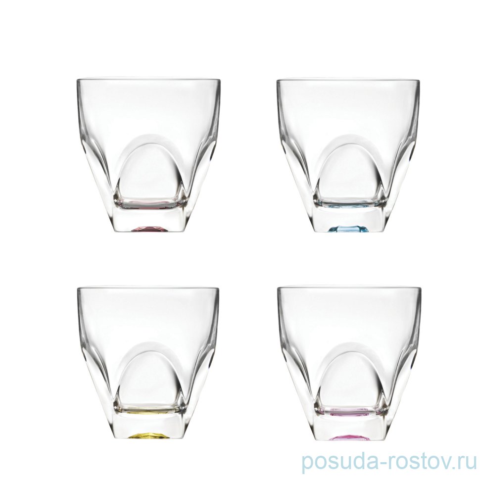 Стаканы для виски 320 мл 4 шт "Нинфея /цветные" / 117068 Стаканы для виски 320 мл 4 шт "Нинфея /цветные" / 117068
