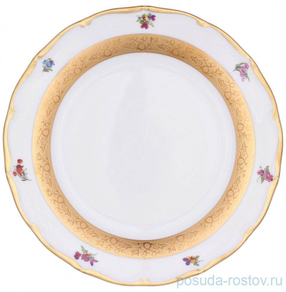 Набор тарелок 19 см 6 шт "Аляска /Цветы /Золотая лента" / 313560