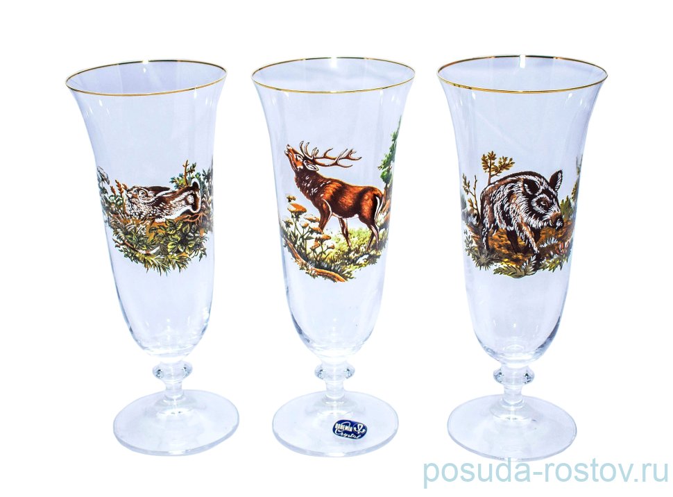 Бокалы для пива 360 мл 6 шт "Анжела /Охота /Ассорти" / 157559